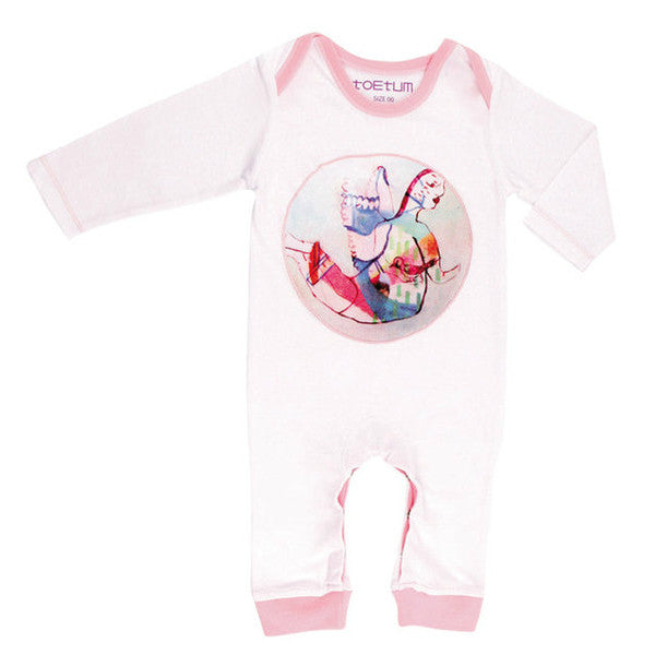 Angel Pink Romper for Baby Girls